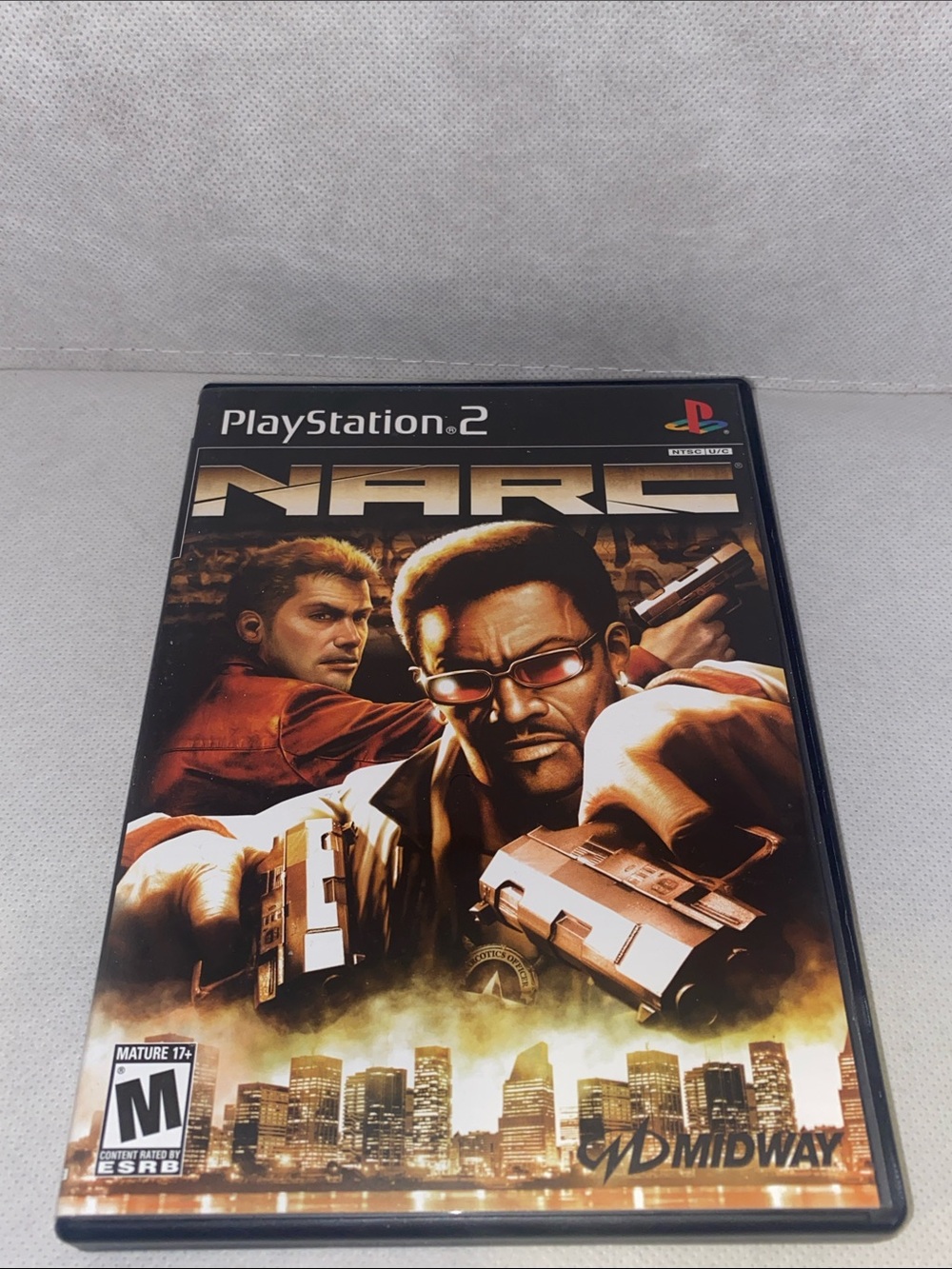 Sony NARC PlayStation 2 Game - Black & Gold Cover Art